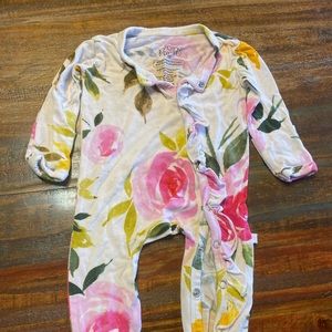 Gently used Floral print onesie